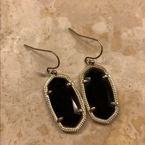 Kendra Scott black and gold earrings